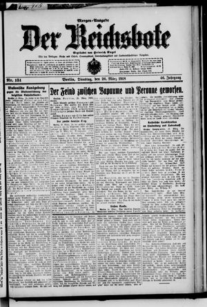 Der Reichsbote vom 26.03.1918