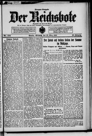 Der Reichsbote on Mar 27, 1918