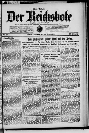 Der Reichsbote vom 27.03.1918