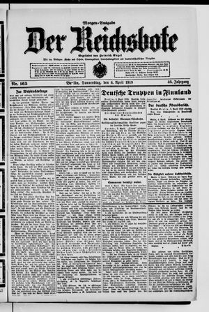 Der Reichsbote on Apr 4, 1918