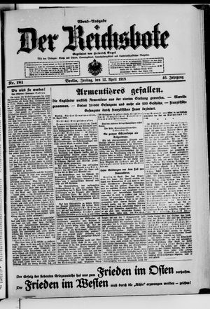 Der Reichsbote on Apr 12, 1918
