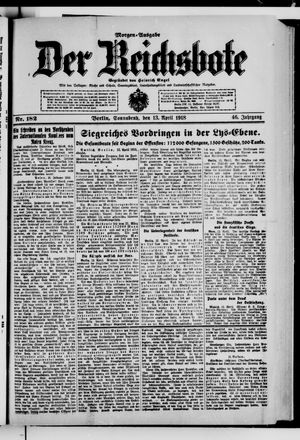 Der Reichsbote vom 13.04.1918