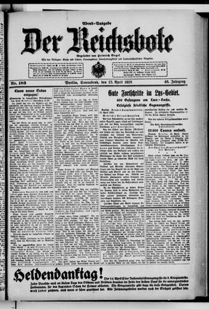 Der Reichsbote vom 13.04.1918