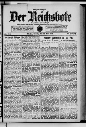 Der Reichsbote on Apr 14, 1918