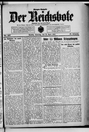 Der Reichsbote on Apr 21, 1918