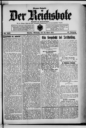 Der Reichsbote vom 24.04.1918