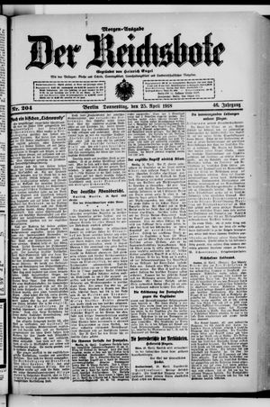 Der Reichsbote vom 25.04.1918