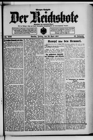 Der Reichsbote vom 26.04.1918