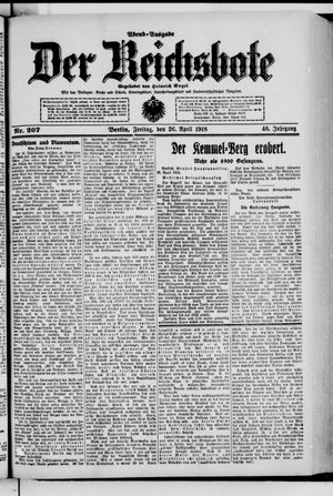 Der Reichsbote vom 26.04.1918