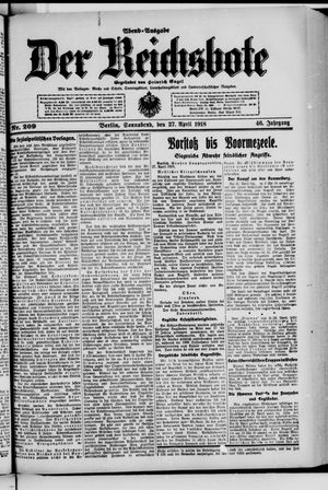 Der Reichsbote vom 27.04.1918