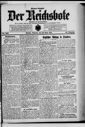 Der Reichsbote vom 28.04.1918