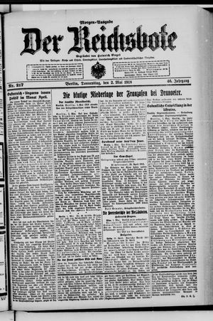 Der Reichsbote vom 02.05.1918