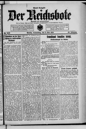 Der Reichsbote on May 2, 1918