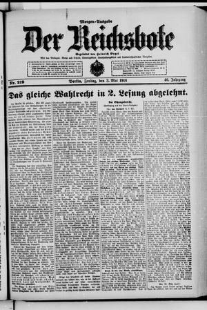 Der Reichsbote on May 3, 1918