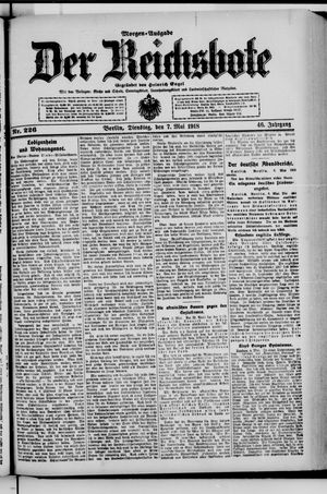 Der Reichsbote vom 07.05.1918