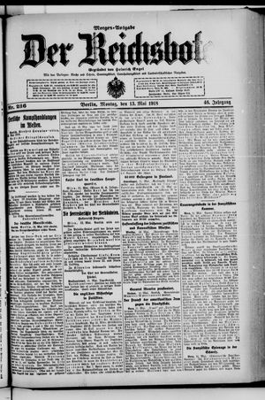 Der Reichsbote on May 13, 1918