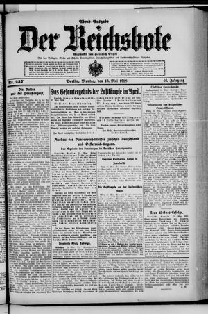 Der Reichsbote vom 13.05.1918