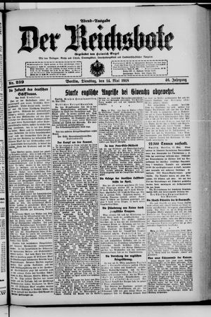 Der Reichsbote on May 14, 1918