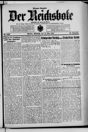 Der Reichsbote on May 15, 1918
