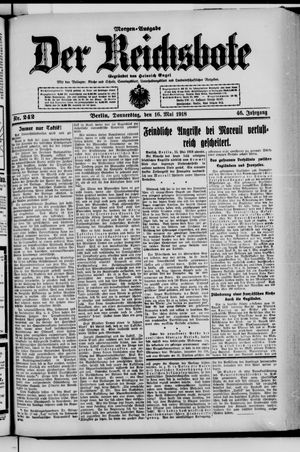Der Reichsbote on May 16, 1918