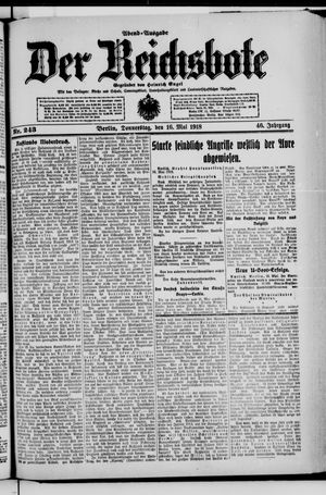 Der Reichsbote vom 16.05.1918