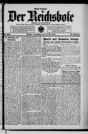 Der Reichsbote vom 23.05.1918
