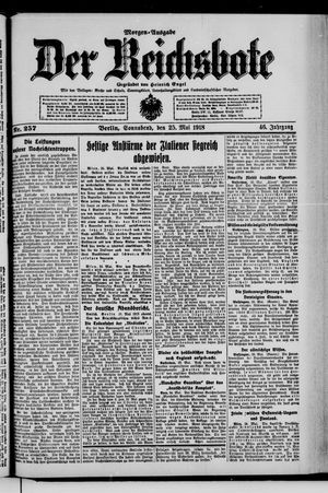 Der Reichsbote vom 25.05.1918