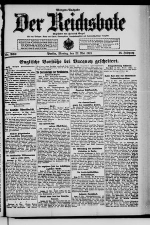 Der Reichsbote vom 27.05.1918