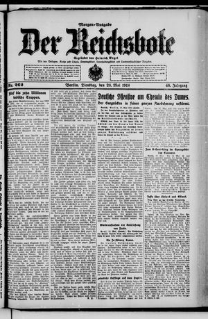 Der Reichsbote vom 28.05.1918