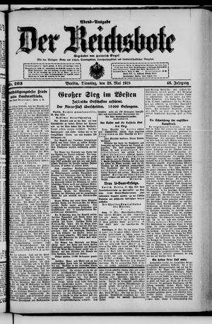Der Reichsbote vom 28.05.1918