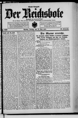 Der Reichsbote vom 31.05.1918