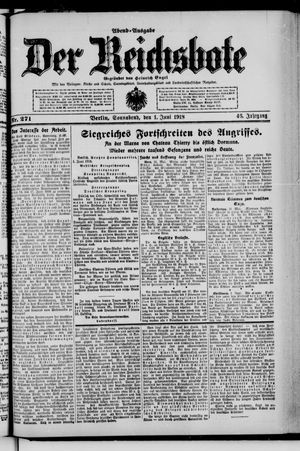 Der Reichsbote vom 01.06.1918