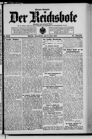 Der Reichsbote vom 08.06.1918