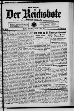 Der Reichsbote vom 11.06.1918