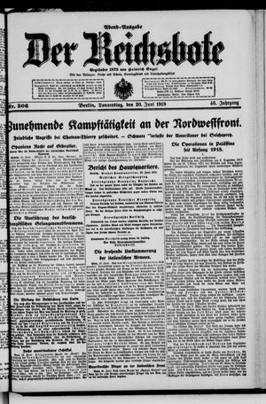 Der Reichsbote vom 20.06.1918
