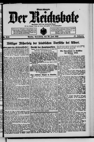 Der Reichsbote vom 22.06.1918