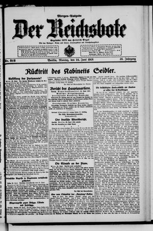 Der Reichsbote vom 24.06.1918