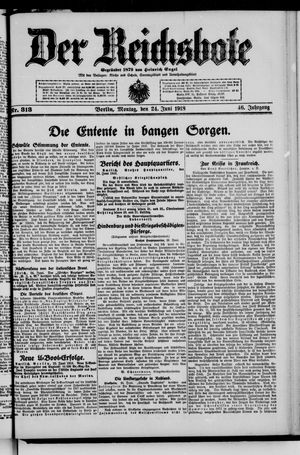 Der Reichsbote vom 24.06.1918