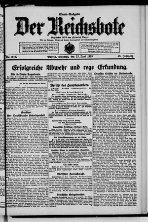 Der Reichsbote vom 25.06.1918