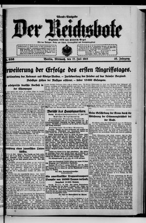 Der Reichsbote vom 17.07.1918