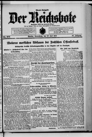 Der Reichsbote vom 27.07.1918