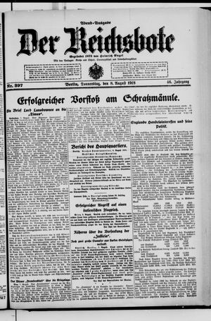 Der Reichsbote vom 08.08.1918