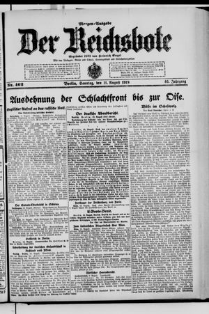 Der Reichsbote vom 11.08.1918