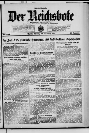Der Reichsbote vom 12.08.1918