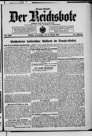 Der Reichsbote vom 15.08.1918