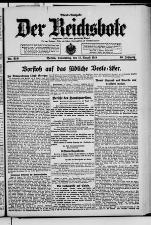 Der Reichsbote vom 15.08.1918