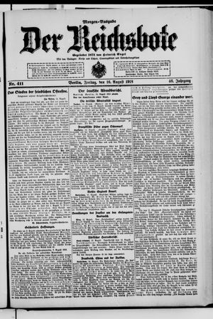 Der Reichsbote vom 16.08.1918