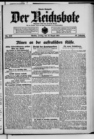 Der Reichsbote vom 16.08.1918