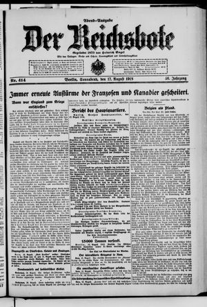 Der Reichsbote vom 17.08.1918