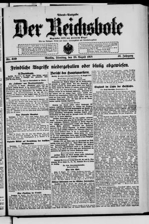 Der Reichsbote vom 20.08.1918